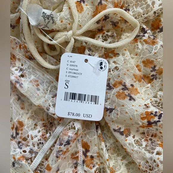 Free People Pucker Up Mini Slip, Brand new with tags, Size: S - Picture 4 of 5